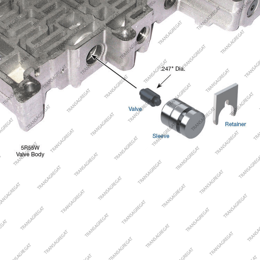 Клапан регулировки блокировки гидротрансформатора плунжерный (ремонтный)