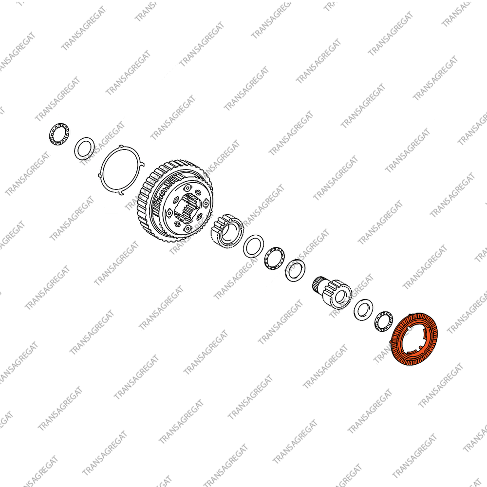 Шайба заднего планетарного редуктора большая (пластиковая)