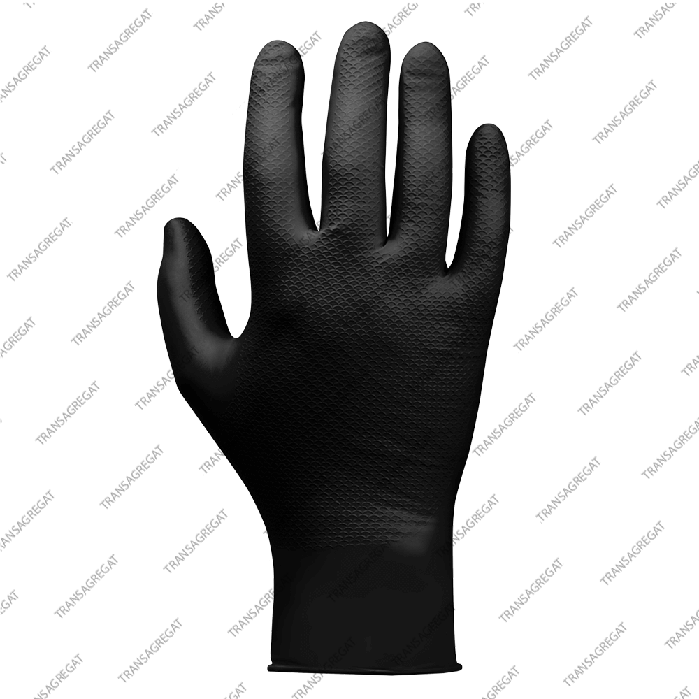Перчатки одноразовые нитриловые JSN NATRIX (размер M, 50шт., черные)