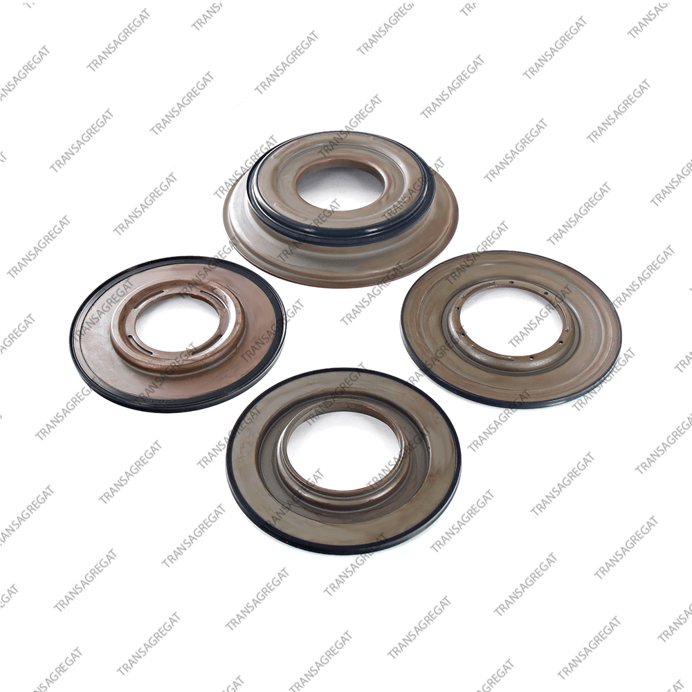 Комплект поршней (4шт., обрезиненные, контрпоршень C1 без вырезов внутри)*