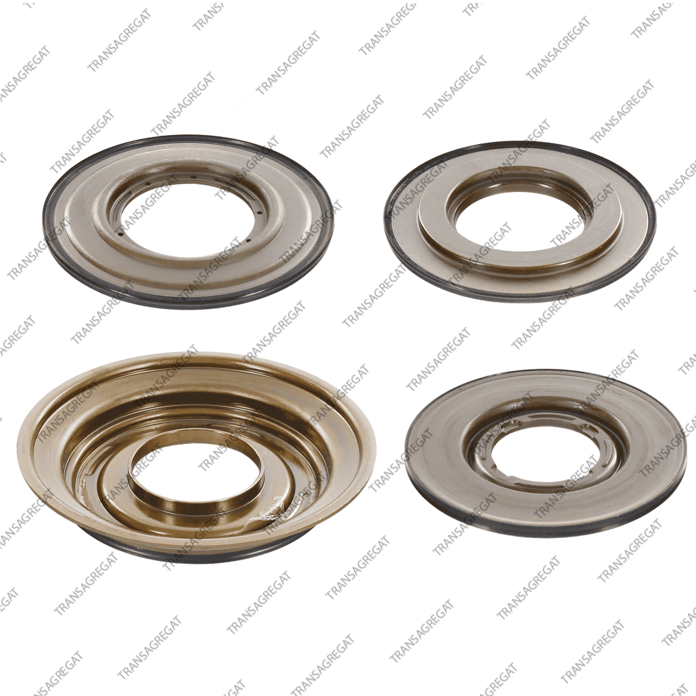 Комплект поршней (4шт., обрезиненные, контрпоршень C1 без вырезов внутри)*