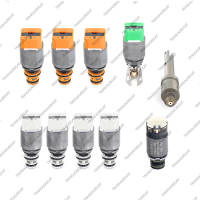 Комплект соленоидов (тип 1, 9 штук: 3 оранжевых, 4 белых, 1 зеленый, 1 черный)